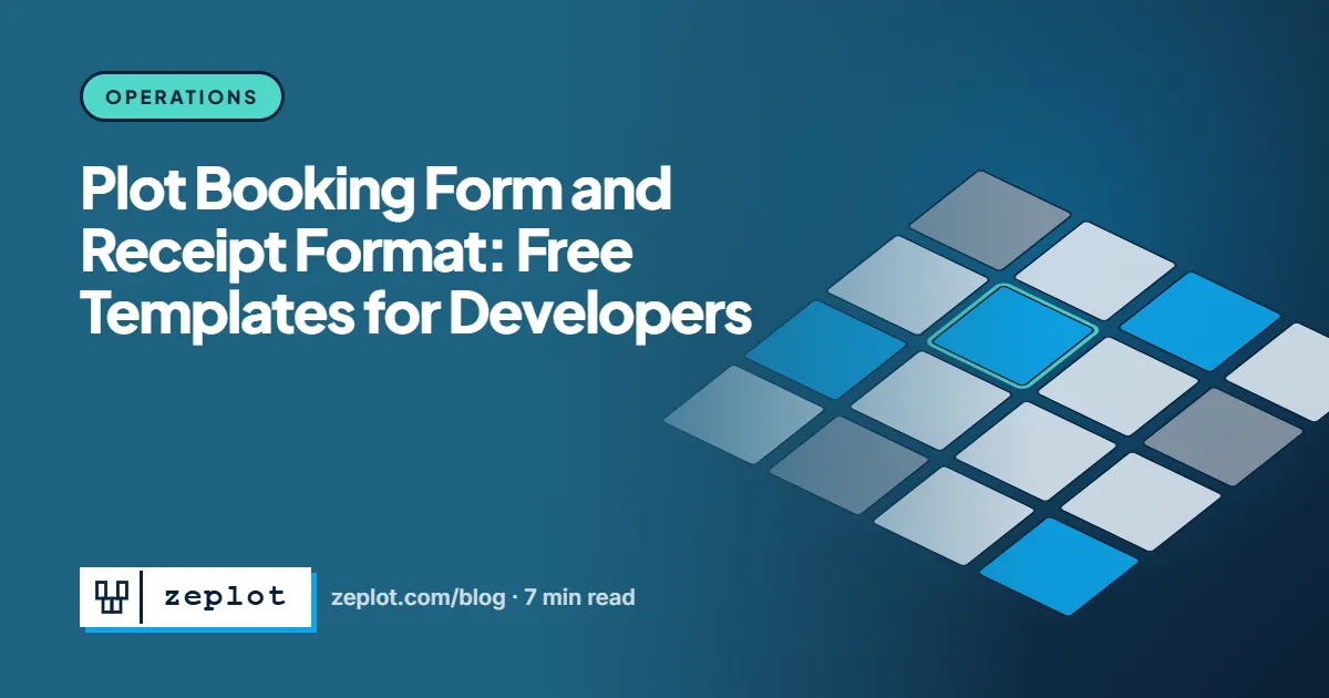 Plot Booking Form and Receipt Format: Free Templates for Developers